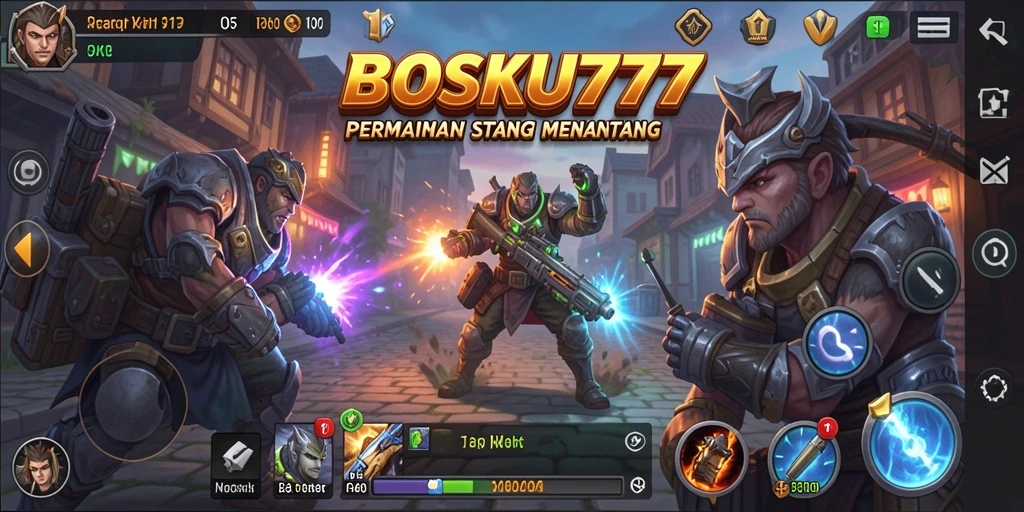 Tampilan gameplay strategi yang seru dan mendebarkan di BOSKU777.