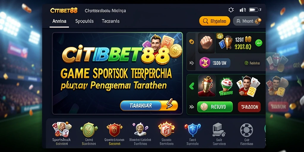 Tampilan antarmuka pengguna CITIBET88 saat berinteraksi dengan sportsbook.
