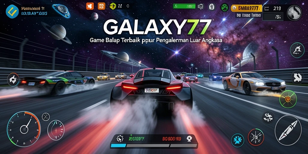 Tampilan luar angkasa yang memukau dalam gameplay GALAXY77.