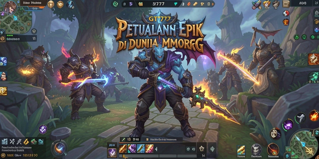 Screenshot gameplay GT777 menampilkan pertempuran seru antara pemain di dunia fantasi.