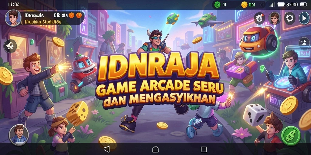 Tampilan gameplay seru dan penuh tantangan di IDNRAJA.