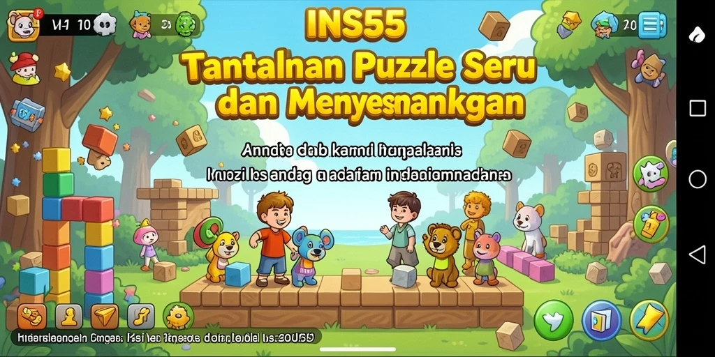 Screenshot INS55 menampilkan gameplay menawan dari tantangan Puzzle.