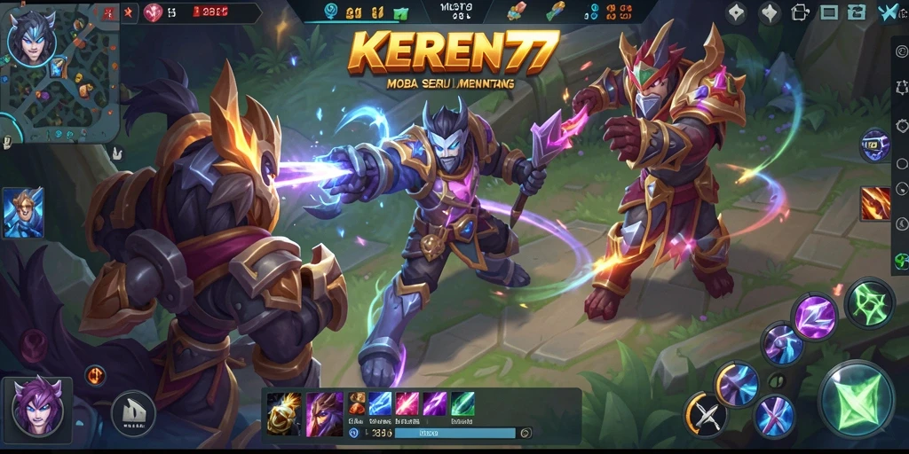 Tampilan dinamis dan seru dari gameplay KEREN77.