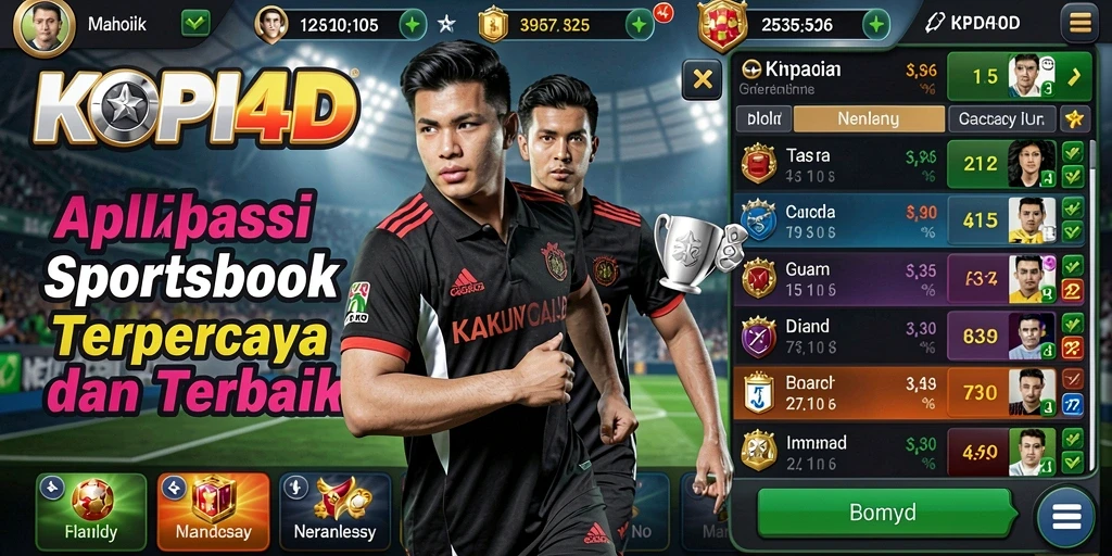 Tampilan utama KOPI4D dengan berbagai pilihan taruhan olahraga.