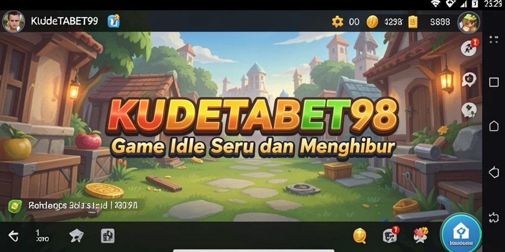 Screenshot gameplay yang menampilkan kemajuan dalam game Idle.