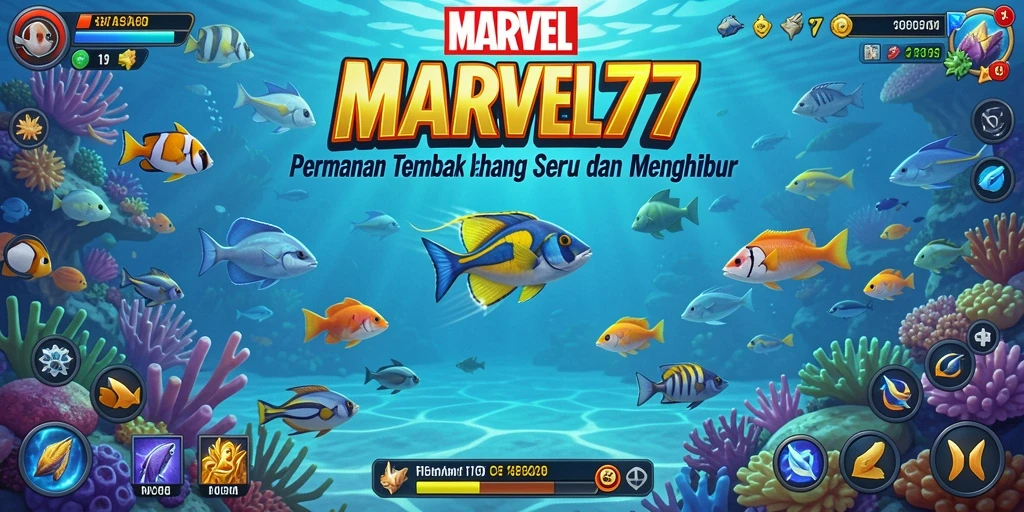 Tampilan gameplay menarik dari game Tembak Ikan MARVEL77.