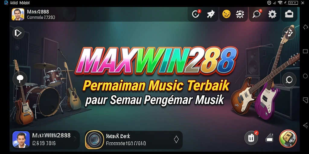 Tampilan gameplay <strong>MAXWIN288</strong> dengan interaksi musik yang menyenangkan.