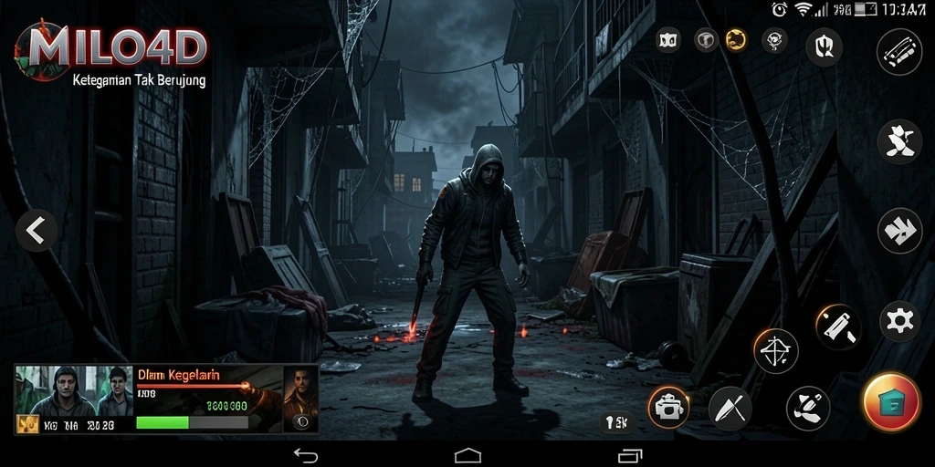 Screenshot dari gameplay menegangkan dalam MILO4D.
