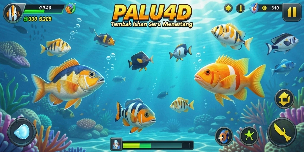 Tampilan gameplay PALU4D yang seru saat menangkap ikan.