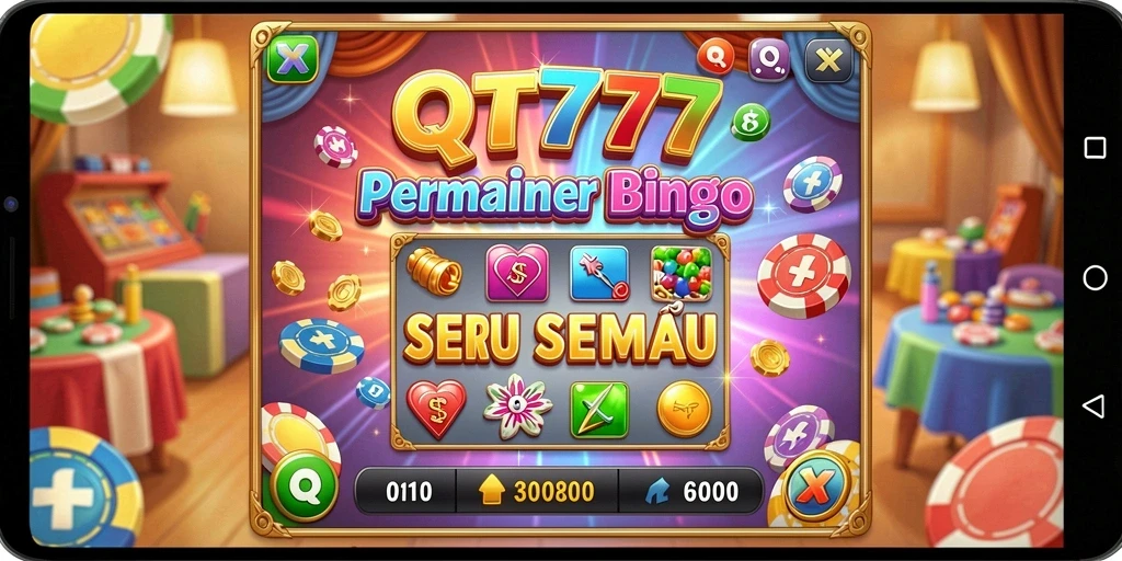 Tangkapan layar gameplay QT777 yang menampilkan aksi Bingo yang mendebarkan.