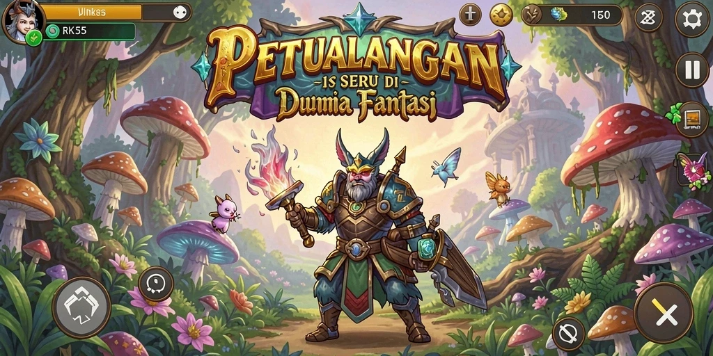 Tampilan gameplay yang seru dan penuh tantangan di RK55.