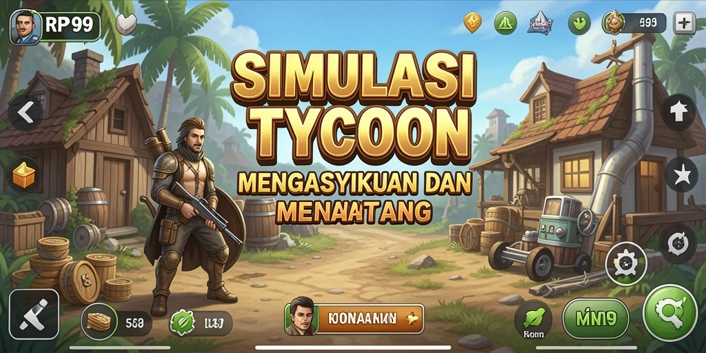 Tampilan menarik dari gameplay Tycoon di RP99 yang mengasyikkan.