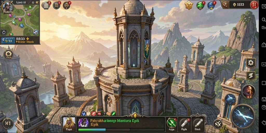 Screenshot RR33 menampilkan aksi seru dalam permainan Tower Defense.