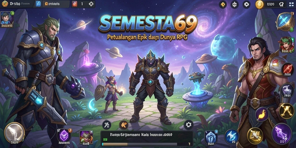 Screenshot menampilkan petualangan epik dalam gameplay RPG SEMESTA69.