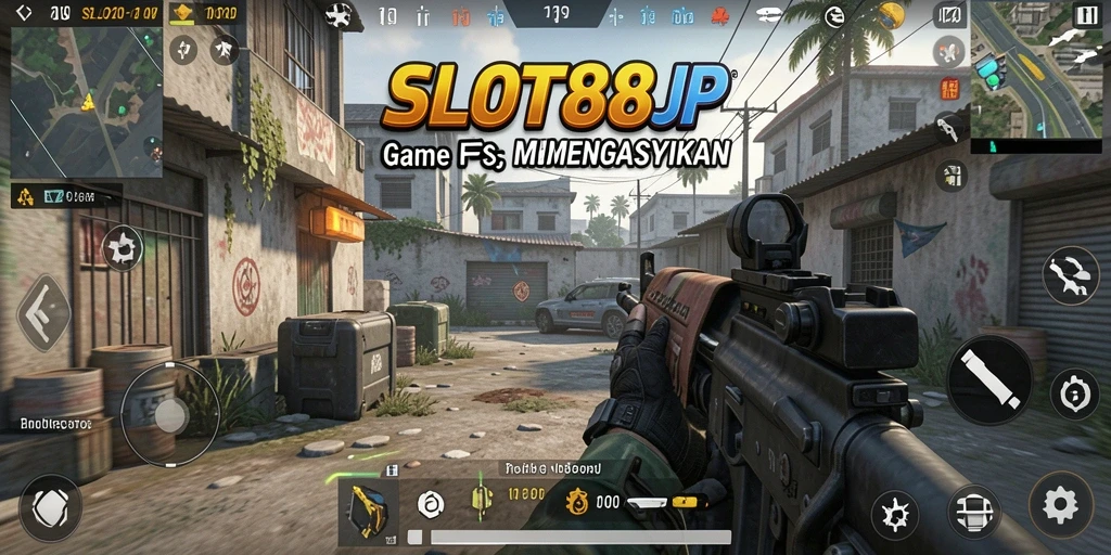 Screenshot menunjukkan aksi mendebarkan dalam gameplay FPS.