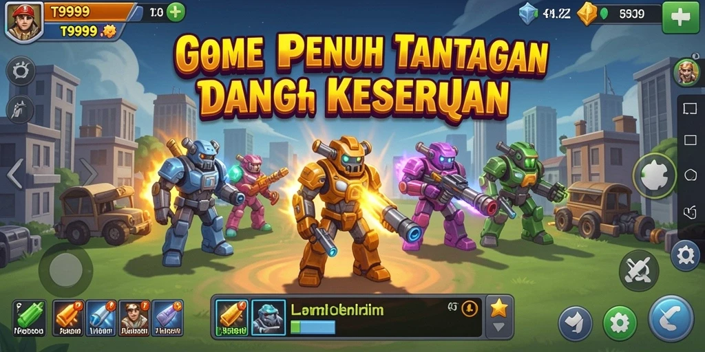 Screenshot gameplay T9999 menampilkan aksi seru dalam permainan Idle.
