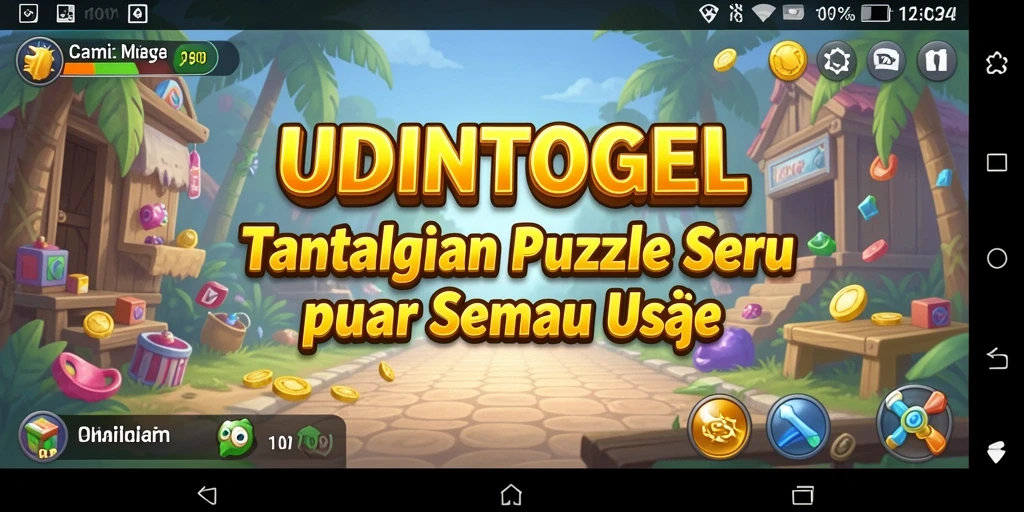 Screenshot utama menunjukkan gameplay seru dari UDINTOGEL.