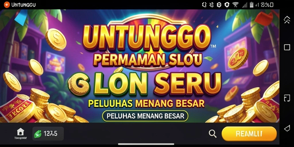 Screenshot UNTUNGGO menampilkan tampilan menarik dari gameplay Slot.