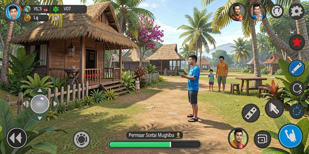 Tampilan screenshot gameplay V07 yang penuh warna dan menyenangkan.