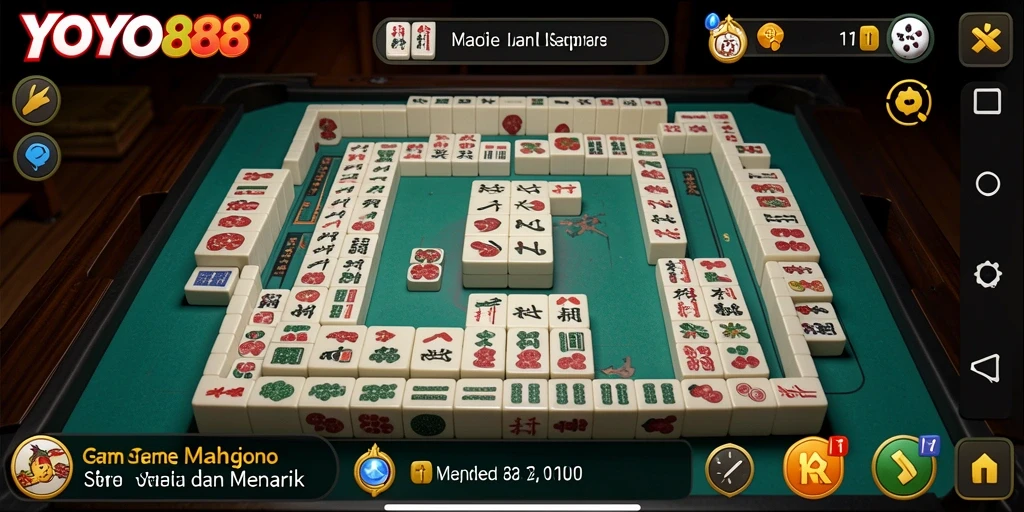 Screenshot gameplay <strong>YOYO88</strong> menunjukkan tantangan Mahjong yang seru.
